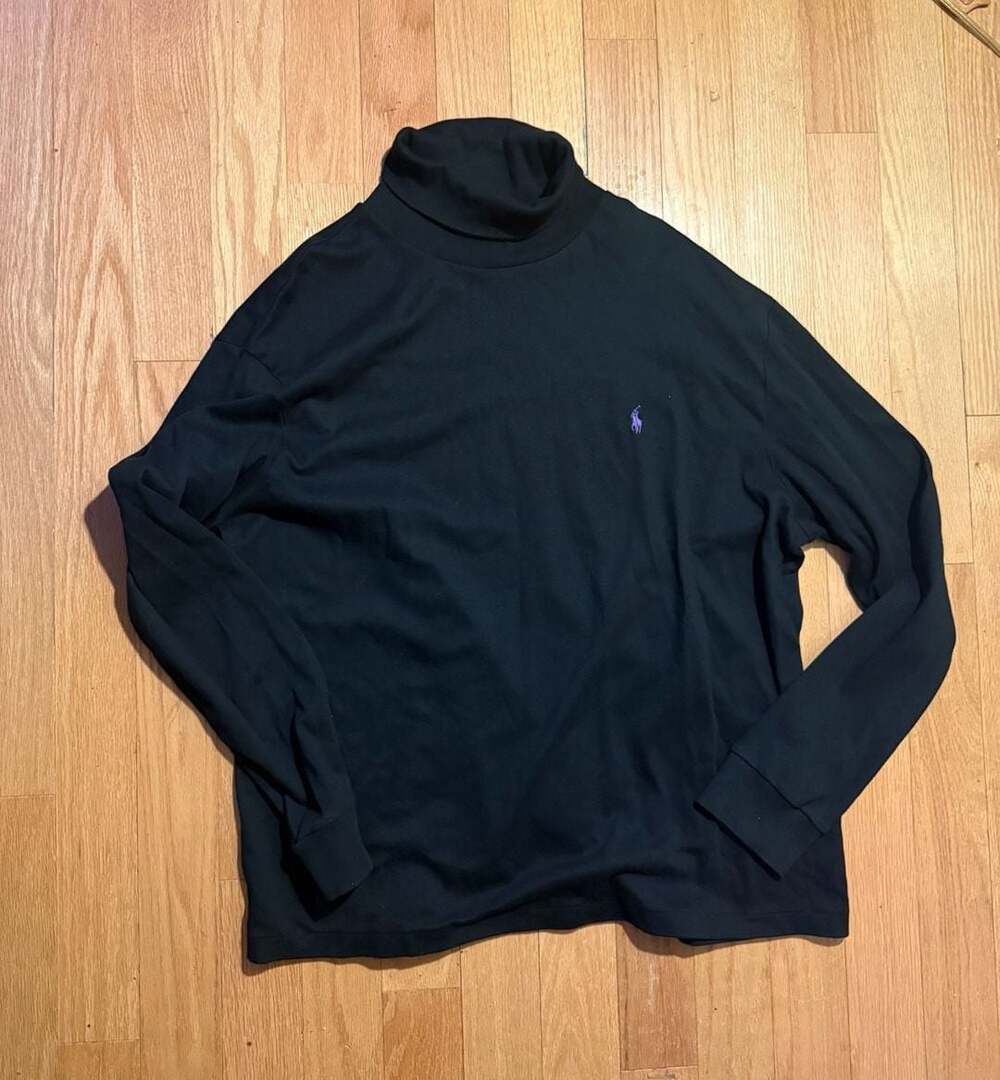 Polo Ralph Lauren Men's Black 100% Cotton Turtleneck Sweater Size XXL
